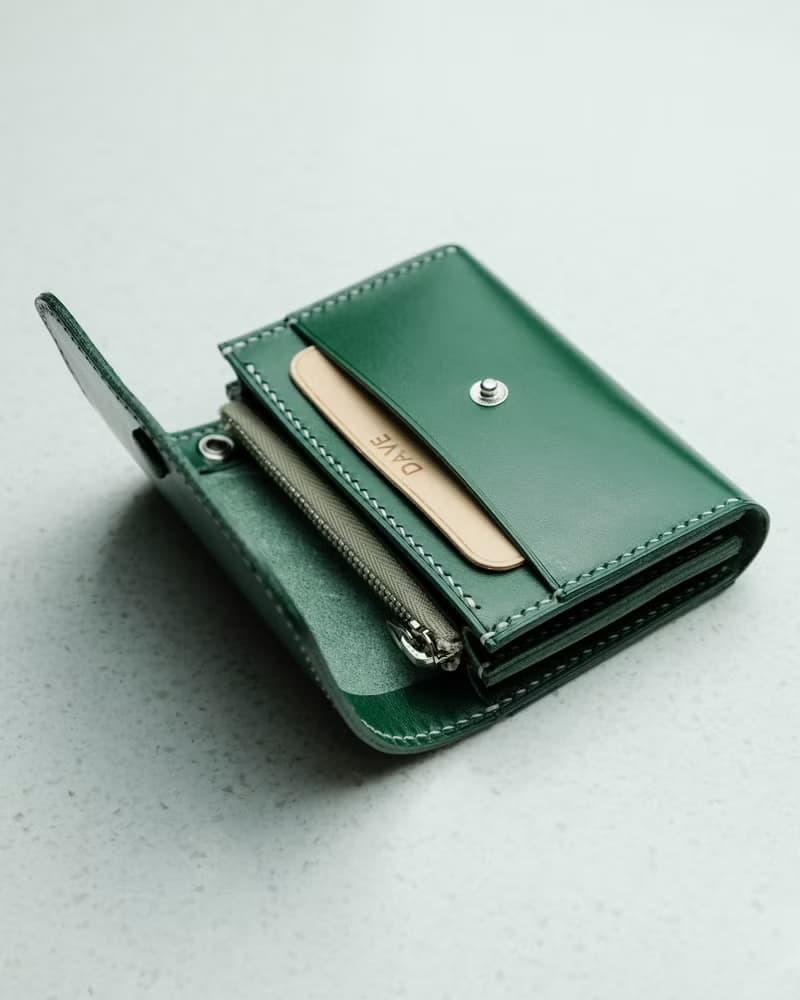 【韓國 革工作坊】Free Hot Stamp Italian Leather Colored Zipper Wallet 8 Colors  V2