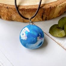 香水精油項鍊|蔚藍滿月|手作陶藝|香氛擴香 香氛禮盒