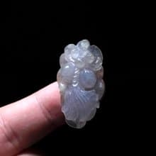 【金玉滿堂】冰種紫羅蘭翡翠巧雕金魚 | 天然緬甸翡翠A貨 | 送禮