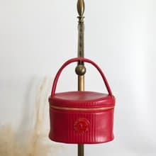 【 日本直送　名牌中古包 】VALENTINO GARAVANI ハンドバッグ レッド メダル レザー バニティバッグ vintage オールド n8rmd6