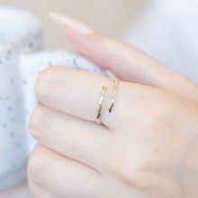 泡麵曲線925純銀戒指 可調式戒指