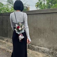 【遇見恆久】可以背著的一束花 日本進口永生不凋雪松玫瑰花束