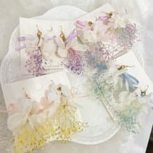 【耳環】永生繡球花花束耳環 8/11 紫苑花屋FB直播介紹