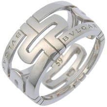 【日本直送】ブルガリ BVLGARI オープンパレンテシ 18号 リング・指輪 K18WG 約11.2g メンズ【中古】