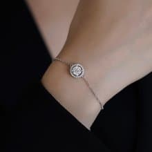 純銀一克拉莫桑鑽手鍊