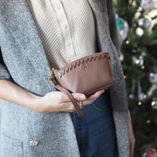 Pie (Wood rose) :  Multi-purpose bag, Leather wallet, pouch , Soft leather