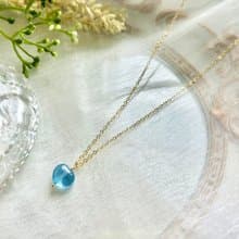 海藍寶愛心項鍊 海藍寶 海藍寶愛心 手作飾品 手作項鍊 水晶設計