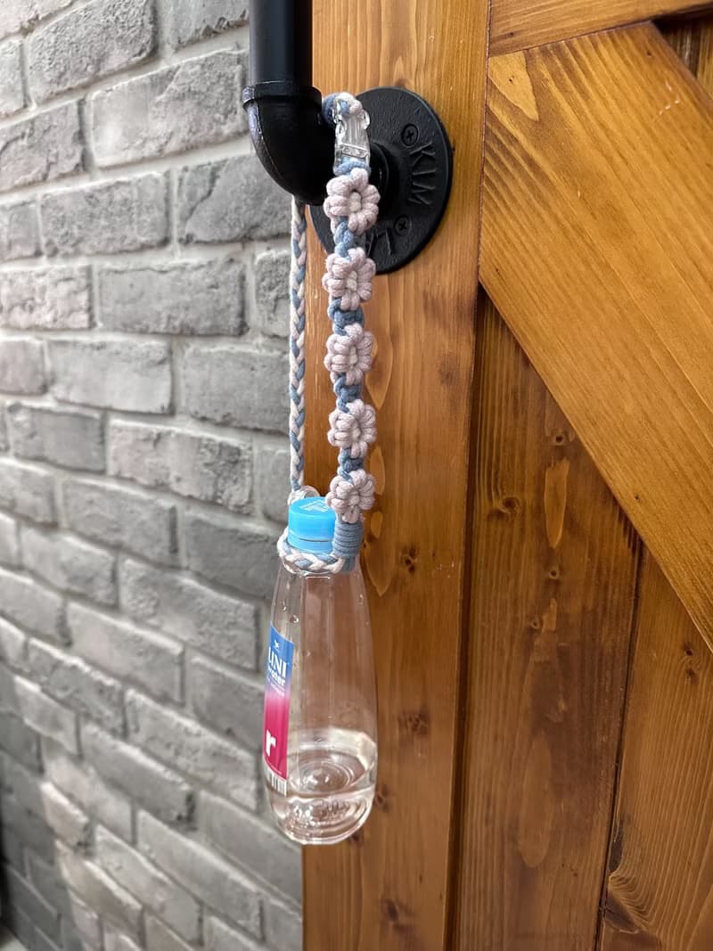 小花編織可調式飲料提繩。飲料提帶/禮物