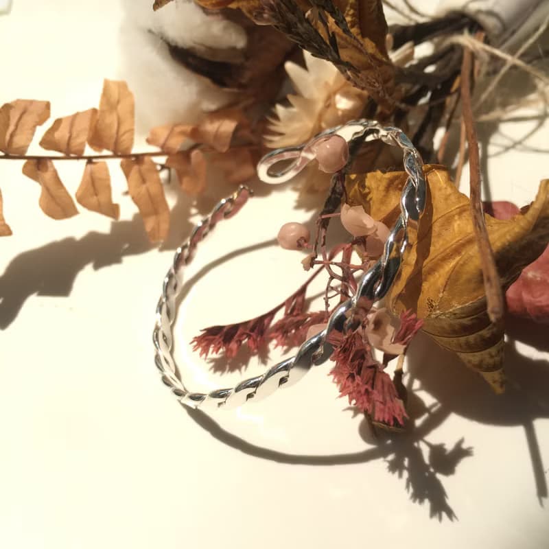 / 遺傳 / 扁麻花圈手環 母親節禮物