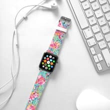 火烈鳥水彩畫 Apple Watch band 真皮手錶帶 38 40 42 44 mm -005