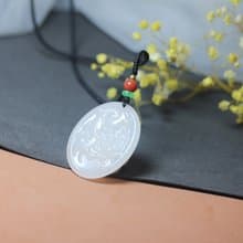 【喜上眉梢】吊墜 喜上枝頭掛件三彩玉 / 新婚情侶禮物項鏈