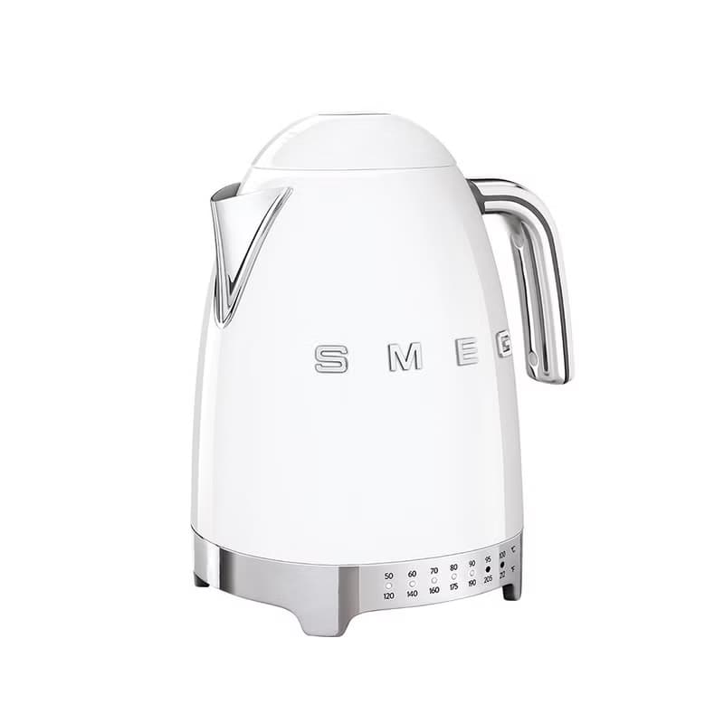 【SMEG】義大利控溫式大容量1.7L電熱水壺-珍珠白