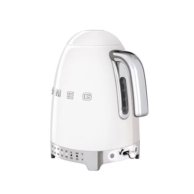 【SMEG】義大利控溫式大容量1.7L電熱水壺-珍珠白