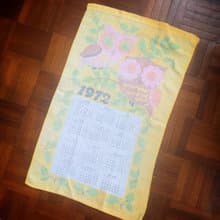 1972 美國早期布面月曆 貓頭鷹