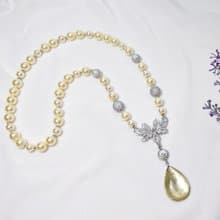 頂級黃金鋰雲母 金貝珠 雍容 招財 大寶石 胸針項鍊2用 單品 禮物