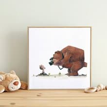 紀錄你的成長 - 親子插畫風掛畫/溫馨父親節禮物/兒童遊戲房佈置