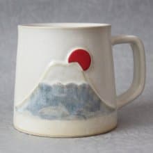 日出版 富士山  耳掛咖啡陶杯