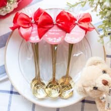 (附贈蝴蝶結吊牌包裝)婚禮小物-精巧包玫瑰湯匙 實用禮贈品