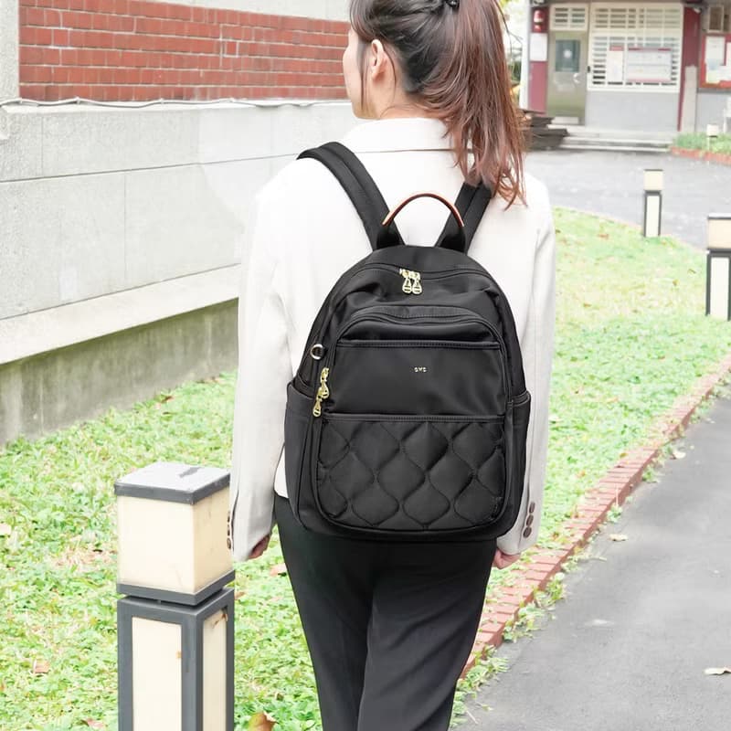 秀麗簡約機能款通勤休閒後背包23346-黑色