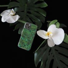 叢林 綠色 天然真貝 iPhone 手機殼 匠人手工做 高品質 設計師