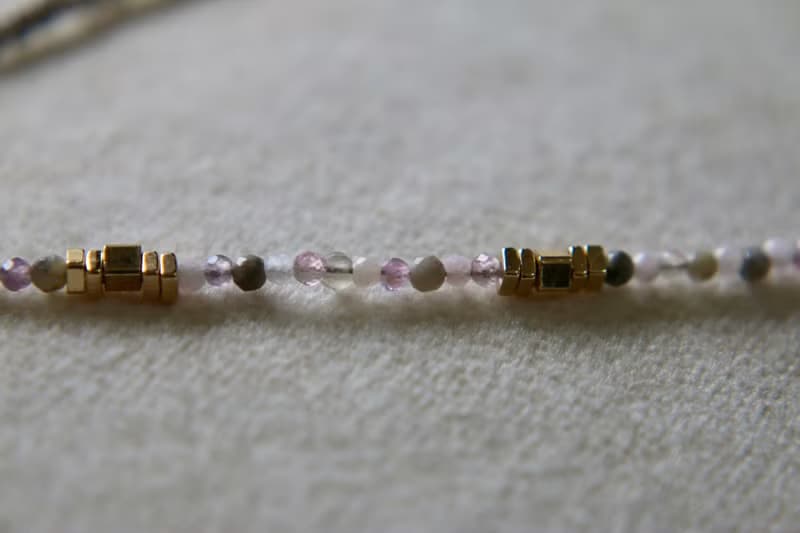 手鍊 蛋白石 粉碧璽 天然石 - 進攻-