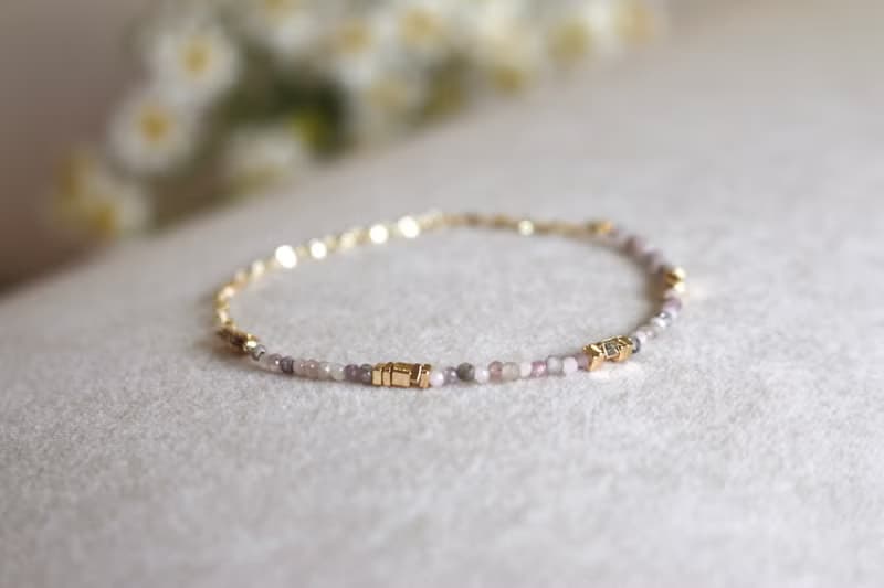 手鍊 蛋白石 粉碧璽 天然石 - 進攻-