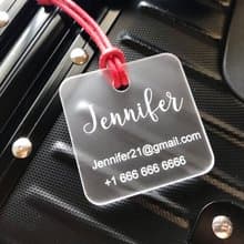 Square Luggage Tag | Luggage Tags | Luggage Tag Personalized | Engraved Luggage