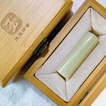 【玉玉印章】 天然青玉印章 開運招財圓章系列