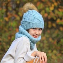 KNITTING PATTERN eternal scarf and hat The Paula cable set, Child/Adult sizes