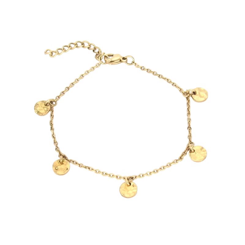 【槌紋流光】圓槌紋吊墜手鍊 | 質感細膩 - 獨特韻律