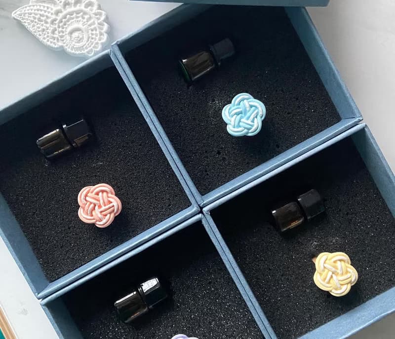 【水引・繩結・擴香石口罩扣】香港手作/擴香石飾品/日本