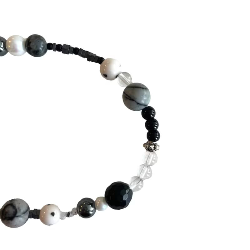 Gray Natural Stone Bracelet 015