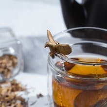 01LIV不銹鋼濾茶器 CHICHI濾茶球 雄鹰金色吊饰 原創設計