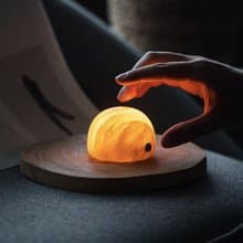 小饅頭 礦石夜燈 床頭燈 起夜小台燈 手工製