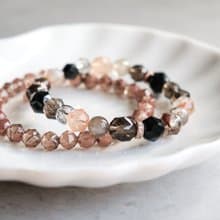 La Lune 溫暖色調 兔毛水晶 月光石 茶晶 原創水晶設計 Emiliana