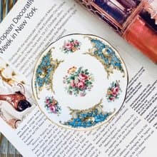 1850英國製 FOLEY  BONE CHINA MONTROSE 玫瑰莊園骨瓷小碟