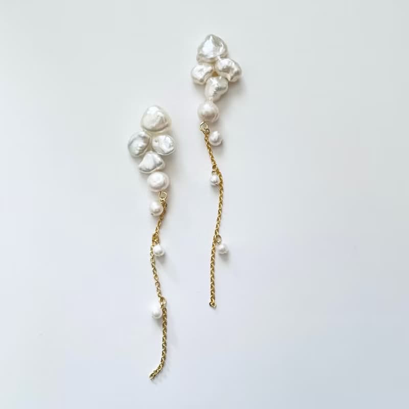 グロッシーパールピアス(イヤリング)