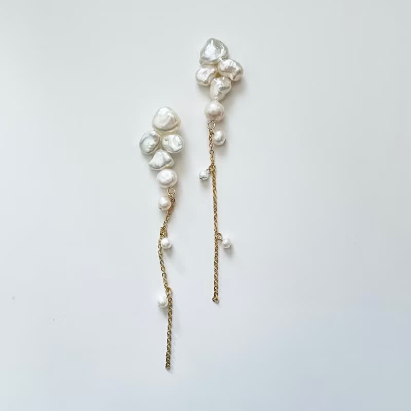 グロッシーパールピアス(イヤリング)