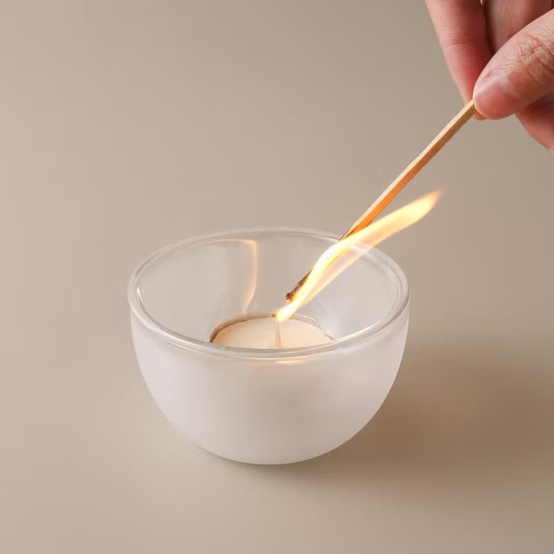 雪人變色造型玻璃燭罩/隨附小茶燭2入