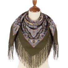 Authentic Pavlovo Posad Russian Shawl Scarf Soft 100% Wool 89x89 cm 1919-10