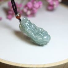 【貔貅】天然A貨翡翠 神獸吊墜 招財項鏈 闢邪呈瑞掛件 佑福吊飾