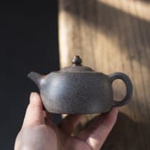 送禮紫砂壺茶壺扁笠 特高温 150cc 原矿紫泥特高温窑变 老味十足