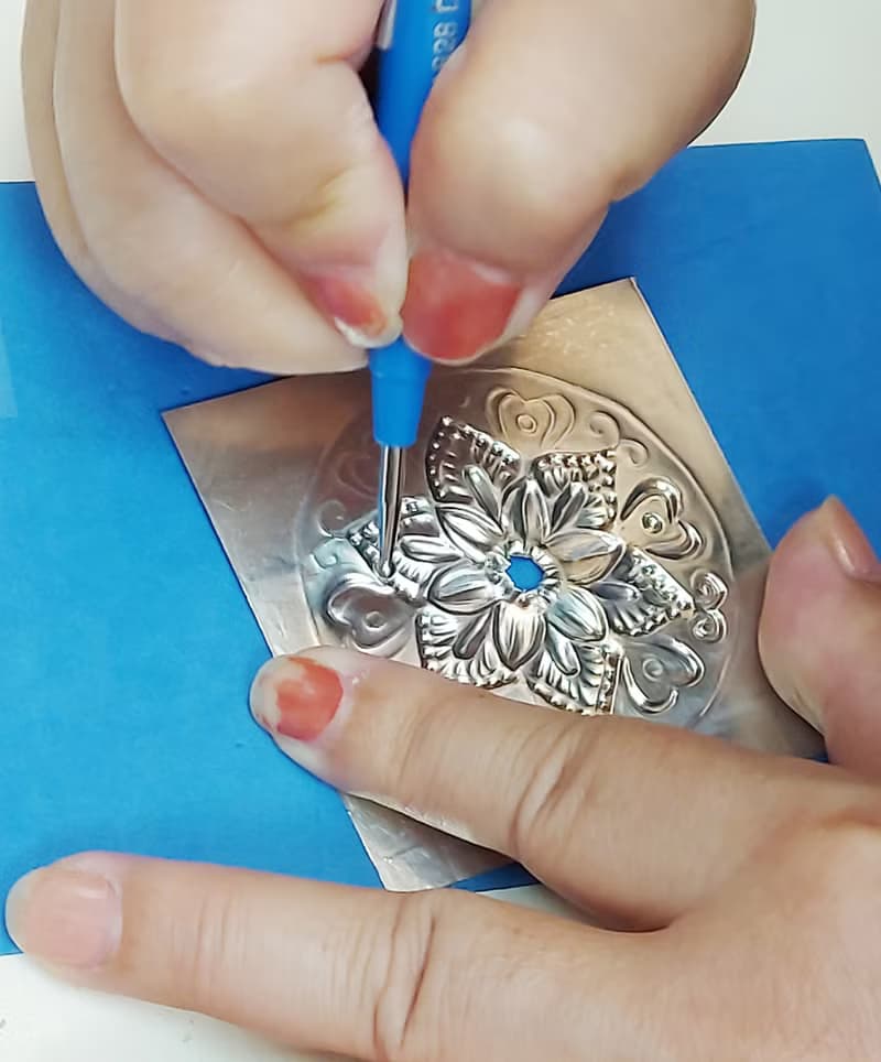 【體驗】【不需用火與敲打的錫雕金工】曼陀羅 圓滿錫雕隨身鏡