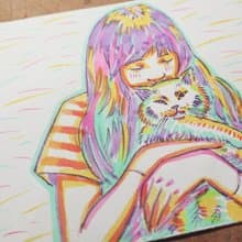 三色似顏繪  人像 禮物 紀念 生日 手繪 插畫