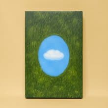 草原上的風與雲-掛畫/裝飾畫/療癒畫作/畫/植物/草/雲/天空/森林