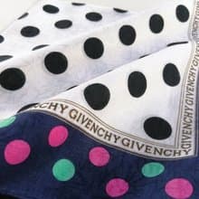 Givenchy Vintage Handkerchief Polka Dot New Year Gift for Her 20 x 19.5 inches