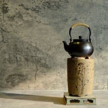 日本古美術【清穗堂】紫金銅 湯沸 茶壺 煮水壺