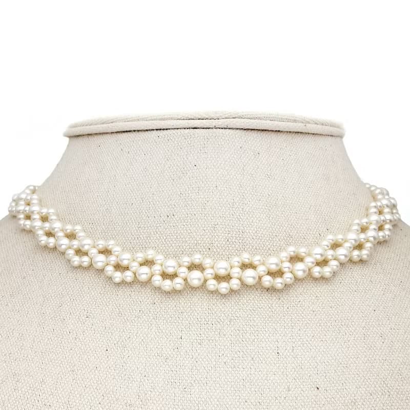 Lace-養殖淡水珍珠配925純銀織鏈