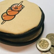 【買2送1】河豚 圓形零錢包 卡其色 釣魚俱樂部