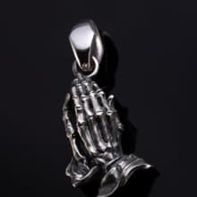 Lightning  Praying Hands Pendant |信仰錢幣閃電祈禱手吊墜項鍊